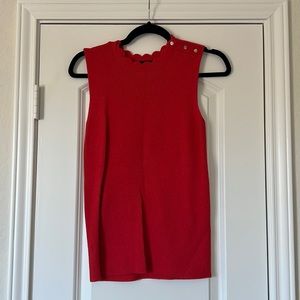 Ann Taylor Red Sweater Tank